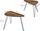 Set tavolina kafe Loft Two-piece, 2 pjesë, stil rustik, kafe