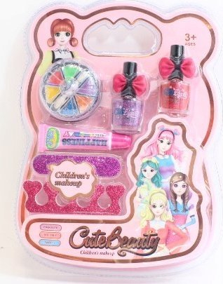 Set grim për kalamaj Neo Cute Beauty, me llak thonjsh dhe lip gloss, shumëngjyrësh