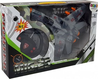 Lodër avion me komandë nga larg Leantoys MIG-25, 26 cm, gri