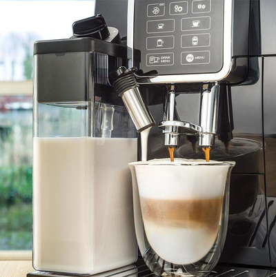 DeLonghi Dinamica ECAM 350.55.SB Целосно Автоматска Машина за Кафе, Сребрена/Црна
