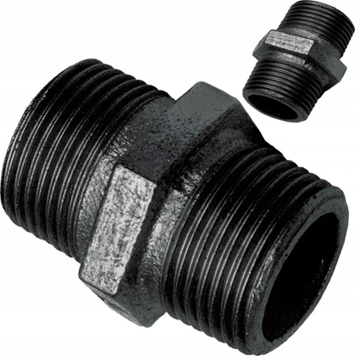 Lidhës nipël tubash TSP M 1/2" DN15, gize e farkume, i zi