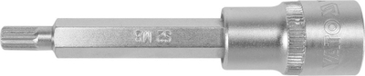 Nasadka trzpieniowa Spline 1/2" M8 x 100mm dluga (YT-04352)