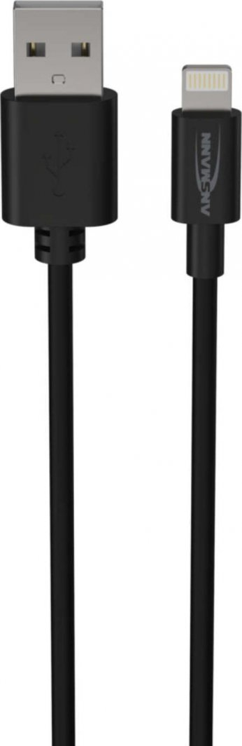 Kabllo karikues Ansmann 1700-0131, USB A në Lightning, 1m, e zezë