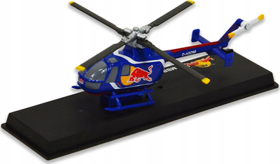 Model helikopter Daffi MBB BO 105 Flying Bulls, shkallë 1:90, koleksionues, shumëngjyrësh
