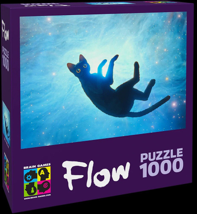 Puzzle Brain Games Flow Black Cat, 1000 copa, për të rritur