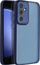 Силиконска маска Variete за Samsung Galaxy A34 5G, со заштитно стакло за камера, темно сина