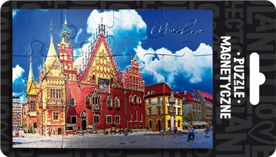 Magnet dekorativ Pan Dragon Wrocław ILP-MAG-PUZZ-WR-02, në formë puzzle, shumëngjyrësh
