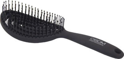 Furkë flokësh ISO Professional OSOM99572, ovale, najlon, e zezë