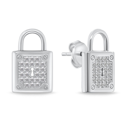 Set bizhuteri për femra Brilio Silver, qafore + vathë, i argjendtë