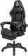 Karrige gaming Kruger&amp;Matz GX-150, me mbajtëse këmbësh, lëkurë eco, e zezë