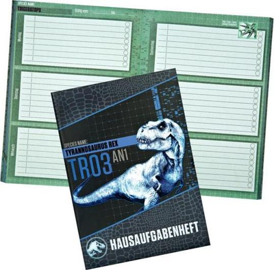 Fletore organizuese Cass Film Timetable A5, Jurassic World, me kopertinë të butë, me dinozaur
