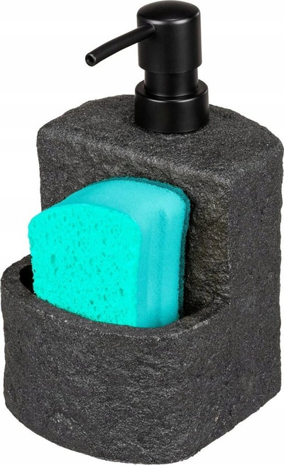 Dozator për enëlarëse WENKO Festival Stone, me vend për sfungjer, i zi