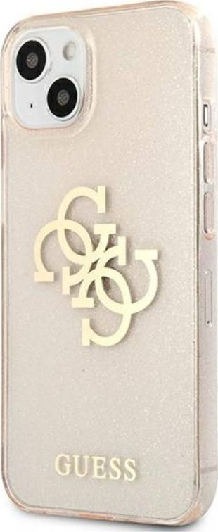 Mbrojtëse telefoni Guess 4G Glitter, TPU, për iPhone 13 Mini, ngjyrë ari