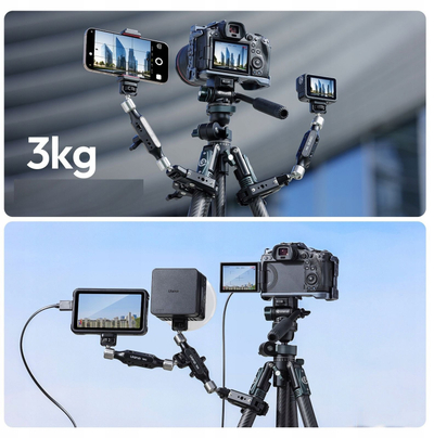 Krah magjik për kamerë ULANZI TB15, rrotullim 360°, fileto 1/4" dhe 3/8", i zi