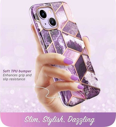 Калъф за телефон Supcase Cosmo за iPhone 14 Plus, armor, Marble Purple