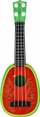 Ukulele lodër për kalamaj LEAN TOYS, plastik, 4 tela najloni, e kuqe jeshile