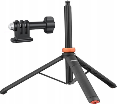 Tripod edhe selfie stick ULANZI U-TP-03, 127cm, për kamera action edhe kompakte, i zi portokalli