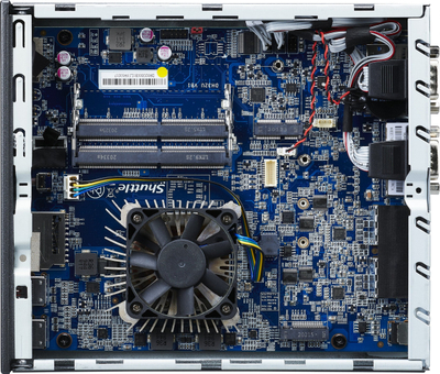 PC i vogël barebone Shuttle XPC Slim DH32U, Pentium Gold 7505, pa RAM, i zi
