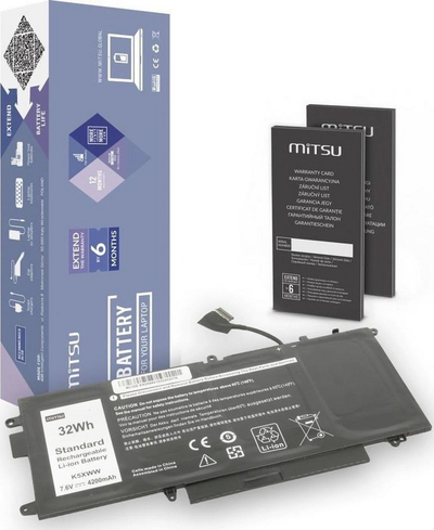 Bateri laptopi Mitsu Dell Latitude E5289 7390, 4 qeliza, 4200mAh
