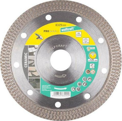 Disk prerës për pllaka Wolfcraft Diamond Blade Project Ceramic, 125mm, turbo, gri