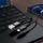 Kabllo USB Acefast USB A në USB C, 1.2 m, 3A, e zezë