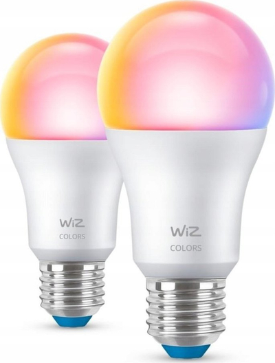 Llambë smart WiZ A60 LED, 8.5W, E27 RGBW, set me 2 llamba