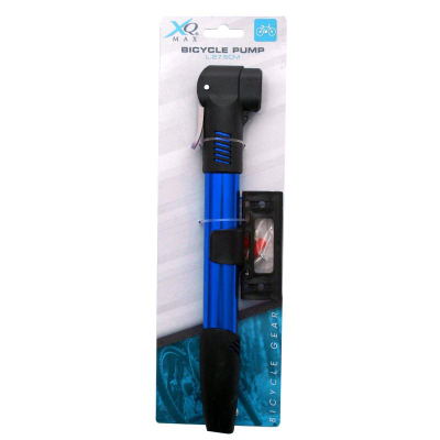 Pompe biçiklete XQmax Mini Alu, e vogël për me vete, 27.5cm, blu