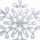 Ornament varëse Koopman Snowflake, akrilik kristal, 12cm, i tejdukshëm