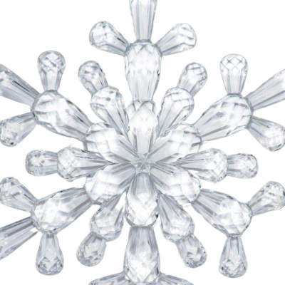 Ornament varëse Koopman Snowflake, akrilik kristal, 12cm, i tejdukshëm