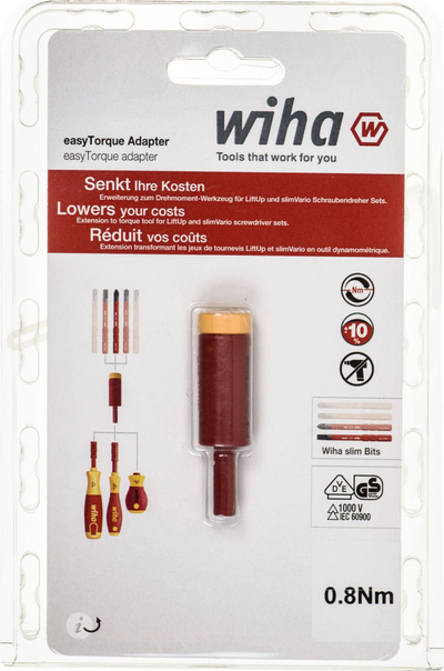 Adapter çift-rrotullimi Wiha Easytorque Electric, VDE, deri 1000V