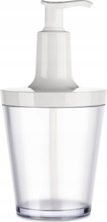 Dozator sapuni Koziol Flow Recycled, 250 ml, trup i tejdukshëm, i bardhë
