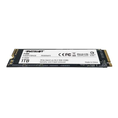 Disk i brendshëm SSD Patriot P300, 1TB, M.2 PCIe Gen 3 x4, NVMe 1.3, i zi