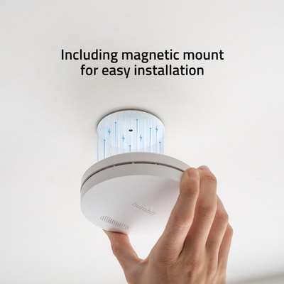 Detektor tymi i zgjuar Hombli Smart Smoke Detector, WiFi, bateri 10 vjet, i bardhë