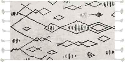 Tapet Beliani KEBIR, 80x150cm, pambuk, e bardhë
