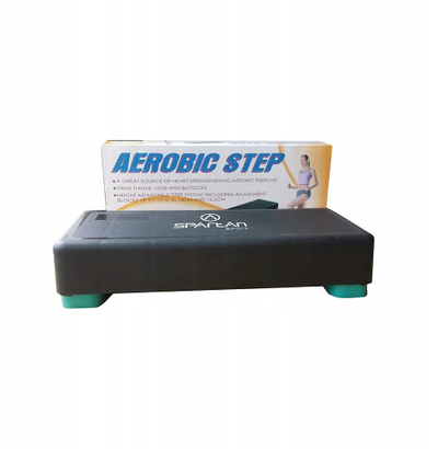 Step aerobic Stepboard, platformë stërvitore, sipërfaqe antirrëshqitëse, gri