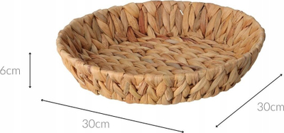 Shportë rrumbullake Koopman Timeless Elegance, 30 cm, e gjatë 6 cm, ngjyrë kashtë