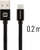 Kabllo USB Swissten Textile, USB A me USB C, 0.2m, e zezë