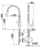 Rubinet kuzhine KFA Sigma 6603-110-00, gryka tërheqëse, trup bronzi, krom