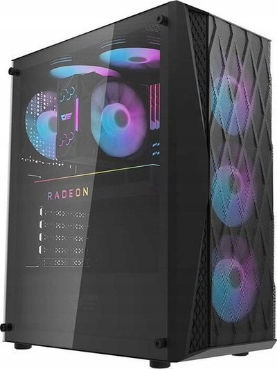 Kasë Darkflash DK352 Mesh ARGB, e zezë, Midi Tower