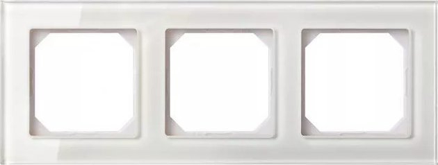 Kornizë elektrike Liregus FRAME K14-245-03, 3 vende, xham me shkëlqim, e bardhë
