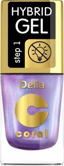 Lак за нокти Delia Hybrid Gel 106, хибриден ефект, 11ml, светло виолетова со сјај
