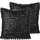Set jastëkësh dekorativë Beliani LOBELIA, 2 copë, lëkurë sintetike, 45 x 45 cm, e zezë