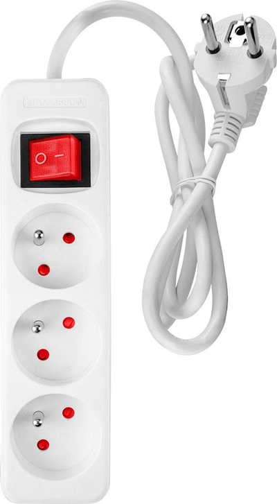 Kabllo zgjatues Neo, 1.5m, 3x1.5mm² 3G, e bardhë