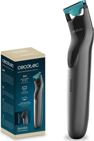 Rrojë elektrike Cecotec Bamba PrecisionCare OneShave 2 në 1, pa kabllo, 45 min, e zezë