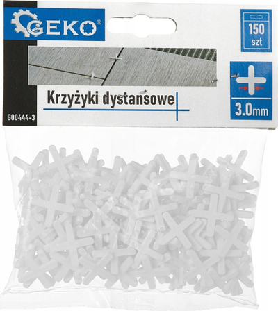 Kryqëza distancuese Geko, 3.0 mm, set 150 copë