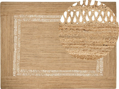 Tapet Beliani YENIKOY, 300x400 cm, jute natyrale, bezhë krem