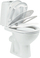 Set WC Korona Sirius, rezervuar i sipërm, dalje horizontale, i bardhë
