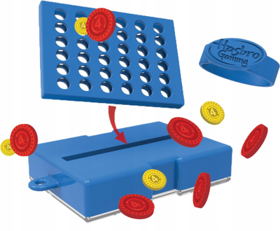 Lojë tavoline Hasbro Connect 4 brelok, version udhëtimi, xhepi, shumëngjyrëshe