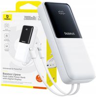 Powerbank Baseus Lipow, 20000mAh, PD 22.5W, i bardhë