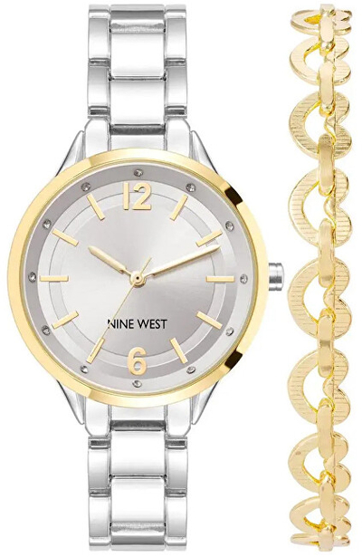Orë dhe byzylyk për femra Nine West NW/2797TTST, e argjendtë/artë